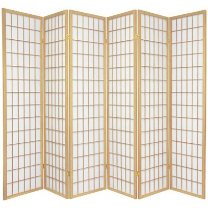 Natural 6 Panel Shoji Screen